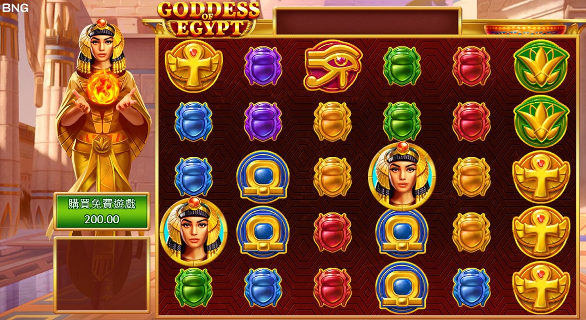 BNG埃及女神古代神秘風格電子遊戲，高爆分首選 !
